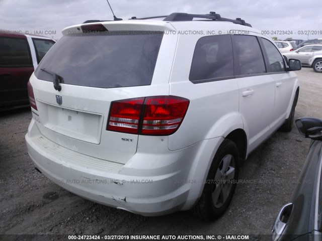 3D4GG57V59T239913 - 2009 DODGE JOURNEY SXT WHITE photo 4