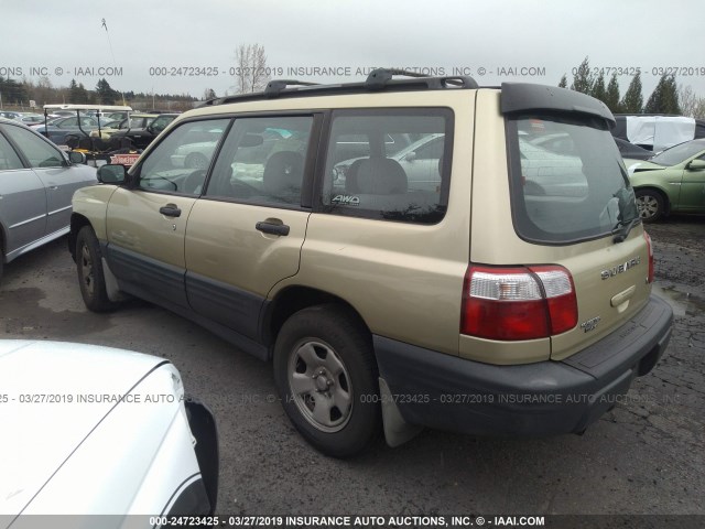 JF1SF63571H751865 - 2001 SUBARU FORESTER L GOLD photo 3