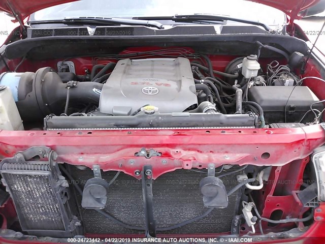 5TBEV54117S455995 - 2007 TOYOTA TUNDRA CREWMAX SR5 RED photo 10