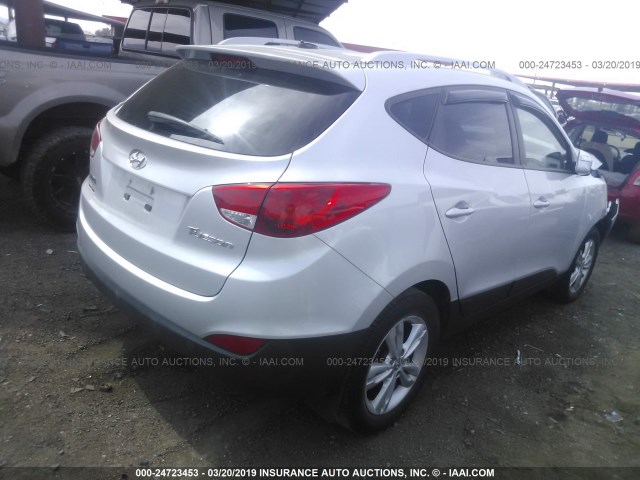 KM8JU3ACXDU716904 - 2013 HYUNDAI TUCSON GLS/LIMITED Күміс фото 4