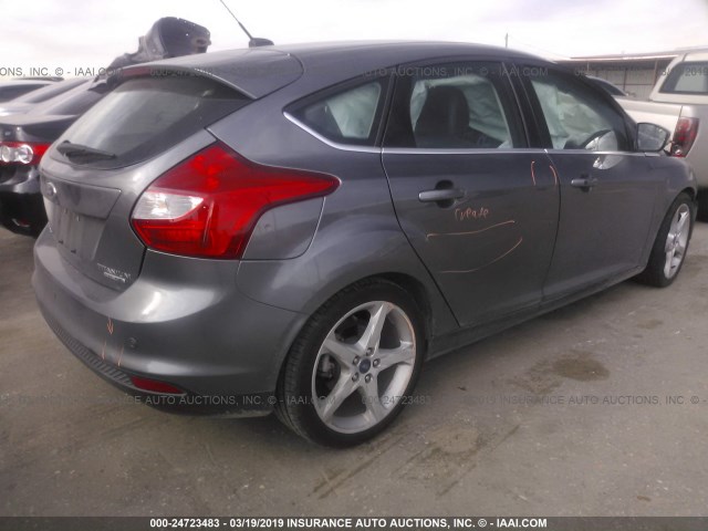 1FADP3N29EL259090 - 2014 FORD FOCUS TITANIUM GRAY photo 4