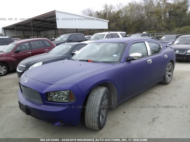 2B3LA43R27H660947 - 2007 DODGE CHARGER SE/SXT PURPLE photo 2