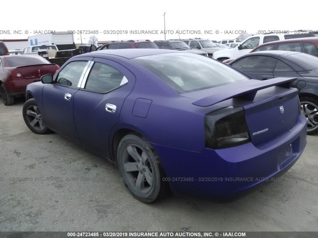 2B3LA43R27H660947 - 2007 DODGE CHARGER SE/SXT PURPLE photo 3