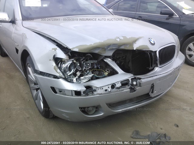 WBAHN83527DT73681 - 2007 BMW 750 SILVER photo 6