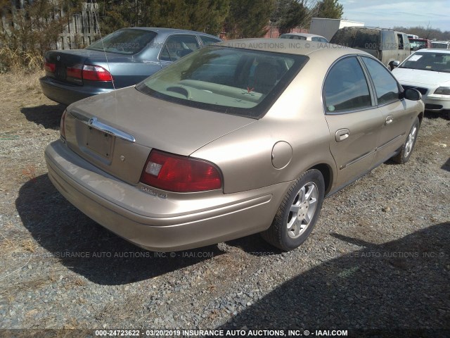 1MEFM55S2YA627325 - 2000 MERCURY SABLE LS PREMIUM GOLD photo 4