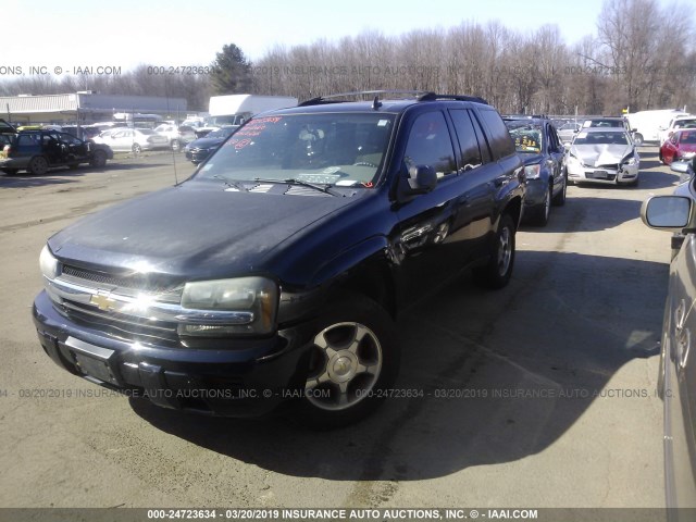 1GNDT13S572188273 - 2007 CHEVROLET TRAILBLAZER LS/LT BLACK photo 2