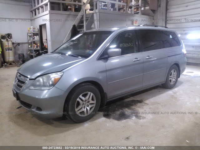 5FNRL38666B036696 - 2006 HONDA ODYSSEY EXL SILVER photo 2