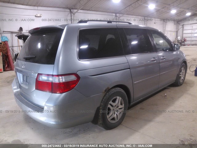 5FNRL38666B036696 - 2006 HONDA ODYSSEY EXL SILVER photo 4