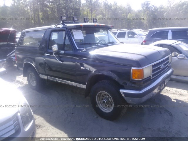 1FMEU15H7LLB16373 - 1990 FORD BRONCO U100 BLACK photo 1