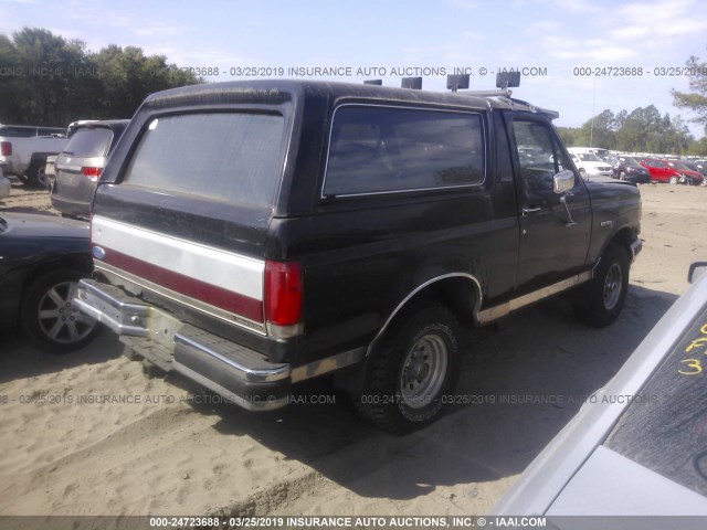 1FMEU15H7LLB16373 - 1990 FORD BRONCO U100 BLACK photo 4