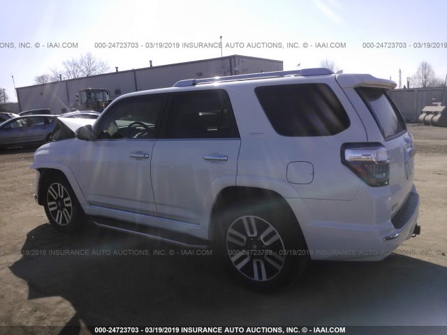 JTEZU5JRXF5094188 - 2015 TOYOTA 4RUNNER SR5/LIMITED WHITE photo 3