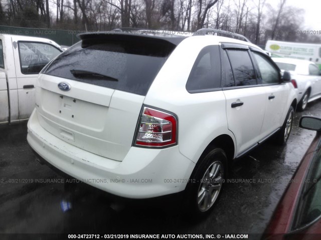 2FMDK3GC4ABB61685 - 2010 FORD EDGE SE WHITE photo 4