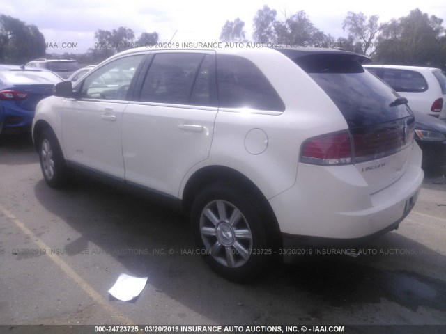 2LMDU88CX7BJ13644 - 2007 LINCOLN MKX WHITE photo 3