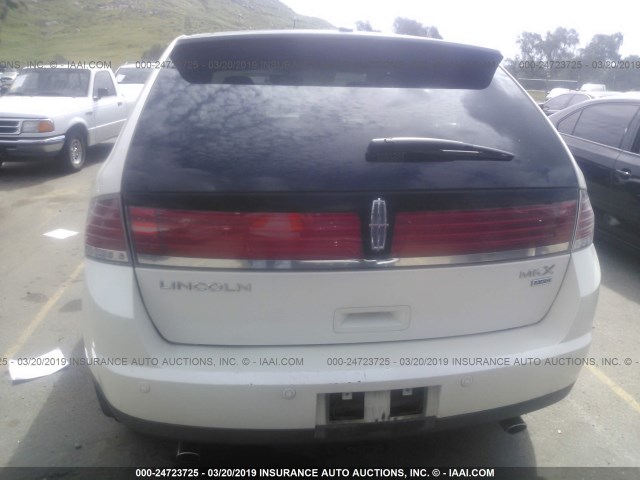 2LMDU88CX7BJ13644 - 2007 LINCOLN MKX WHITE photo 6