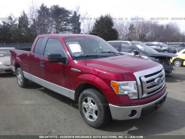 1FTEX1C85AFA92925 - 2010 FORD F150 SUPER CAB RED photo 1