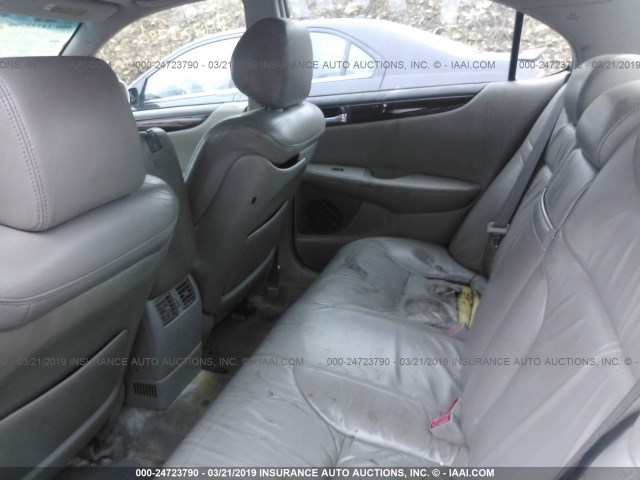 JTHBF30G420083259 - 2002 LEXUS ES 300 SILVER photo 8