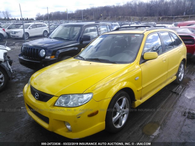 JM1BJ245031216954 - 2003 MAZDA PROTEGE PR5 YELLOW photo 2