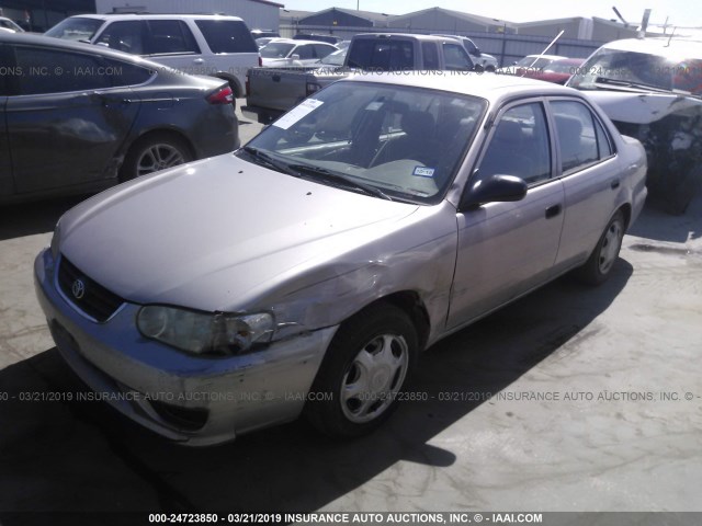 1NXBR12E51Z469779 - 2001 TOYOTA COROLLA CE/LE/S TAN photo 2