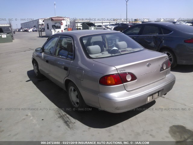 1NXBR12E51Z469779 - 2001 TOYOTA COROLLA CE/LE/S TAN photo 3