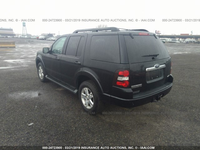 1FMEU73E59UA31787 - 2009 FORD EXPLORER XLT BLACK photo 3