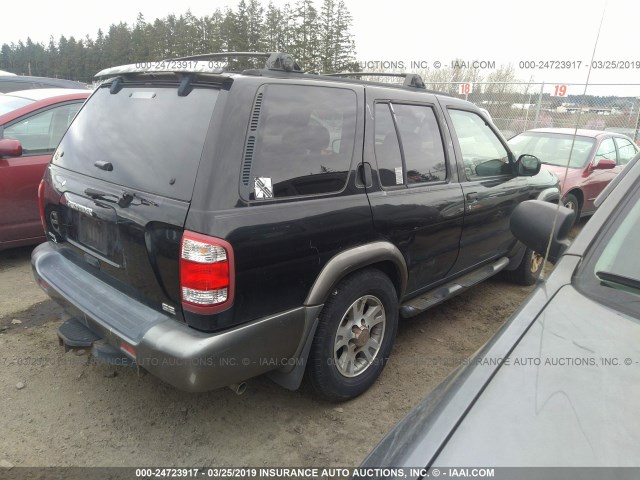 JN8AR07Y7YW430255 - 2000 NISSAN PATHFINDER LE/SE/XE BLACK photo 4