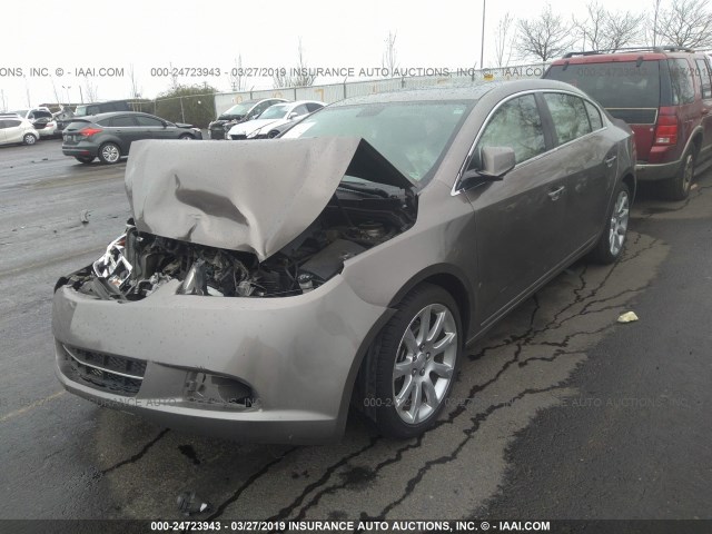 1G4GE5EV1AF205712 - 2010 BUICK LACROSSE CXS GRAY photo 2