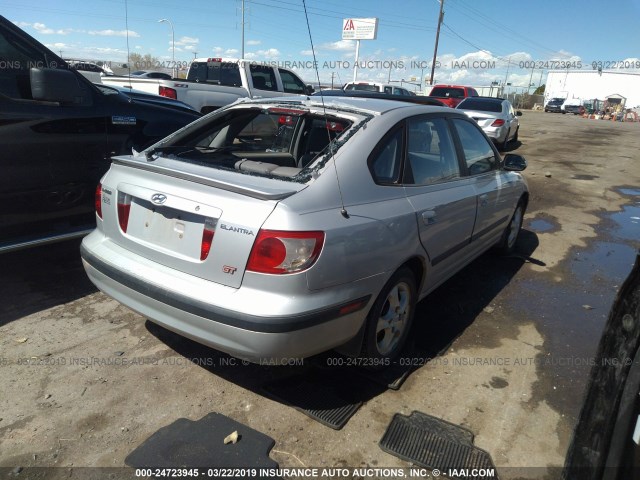 KMHDN56D56U188697 - 2006 HYUNDAI ELANTRA GLS/GT/LIMITED SILVER photo 4