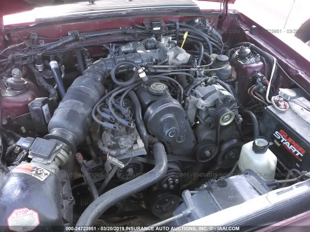 1FACP44M6PF122940 - 1993 FORD MUSTANG LX MAROON photo 10