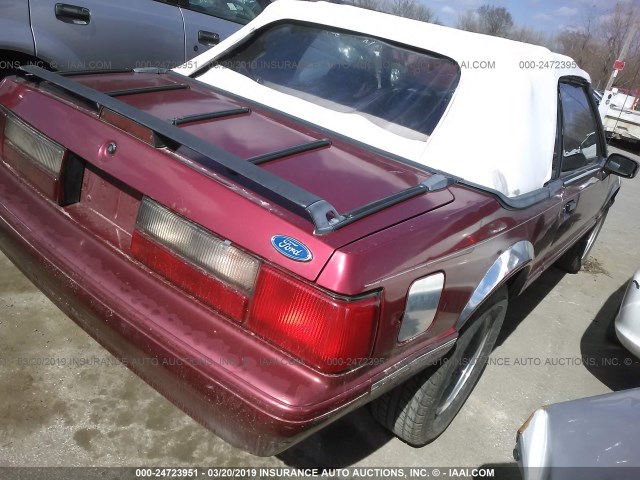 1FACP44M6PF122940 - 1993 FORD MUSTANG LX MAROON photo 4