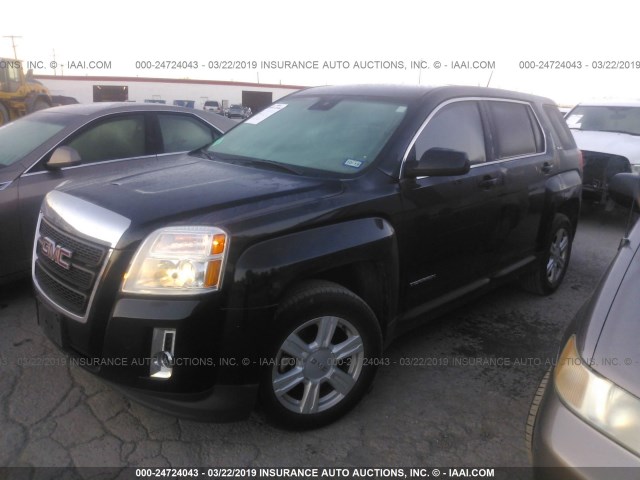 2GKALMEK8F6403063 - 2015 GMC TERRAIN SLE BLACK photo 2