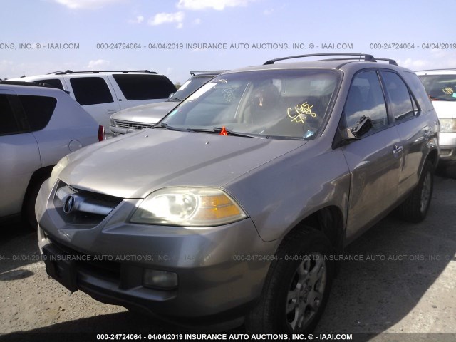 2HNYD18854H552354 - 2004 ACURA MDX TOURING GRAY photo 2