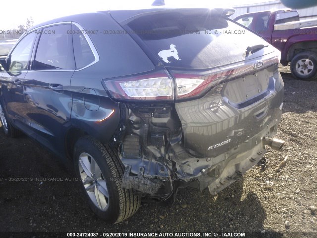 2FMPK4J91GBC38229 - 2016 FORD EDGE SEL SILVER photo 6