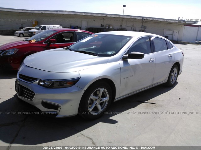 1G1ZB5ST7HF289319 - 2017 CHEVROLET MALIBU LS SILVER photo 2