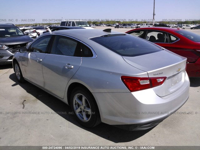 1G1ZB5ST7HF289319 - 2017 CHEVROLET MALIBU LS SILVER photo 3