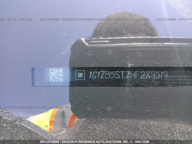 1G1ZB5ST7HF289319 - 2017 CHEVROLET MALIBU LS SILVER photo 9