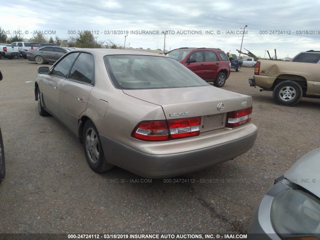 JT8BF28G110340567 - 2001 LEXUS ES 300 GOLD photo 3