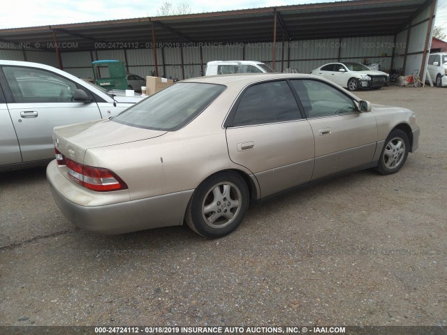 JT8BF28G110340567 - 2001 LEXUS ES 300 GOLD photo 4