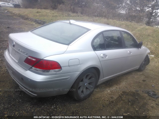 WBAHN83527DT67766 - 2007 BMW 750 SILVER photo 4