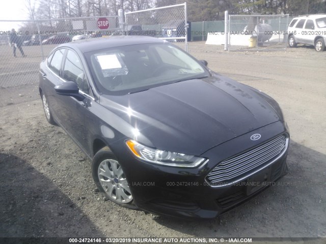 1FA6P0G7XE5374527 - 2014 FORD FUSION S BLACK photo 1