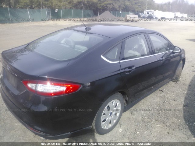 1FA6P0G7XE5374527 - 2014 FORD FUSION S BLACK photo 4