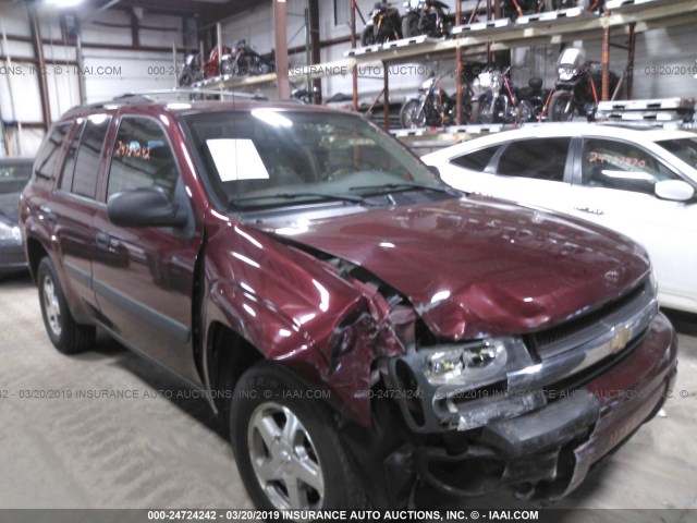 1GNDT13S852256238 - 2005 CHEVROLET TRAILBLAZER LS/LT BURGUNDY photo 1