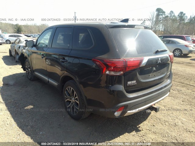 JA4AD2A33JJ000707 - 2018 MITSUBISHI OUTLANDER ES BLACK photo 3