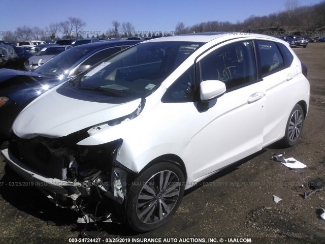 3HGGK5H8XFM740419 - 2015 HONDA FIT EX/EXL WHITE photo 2