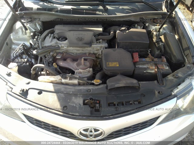 4T1BF1FK6CU612900 - 2012 TOYOTA CAMRY SE/LE/XLE SILVER photo 10