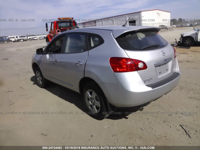 JN8AS5MT3BW563161 - 2011 NISSAN ROGUE S/SV/KROM SILVER photo 3