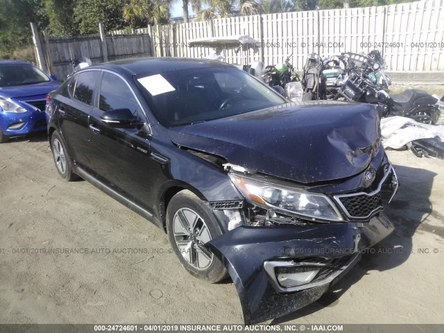 KNAGM4AD5D5046778 - 2013 KIA OPTIMA HYBRID BLACK photo 1