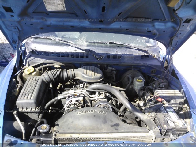 1B7GL22XXXS108281 - 1999 DODGE DAKOTA BLUE photo 10