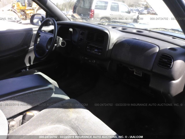 1B7GL22XXXS108281 - 1999 DODGE DAKOTA BLUE photo 5