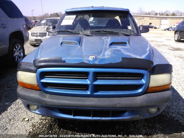 1B7GL22XXXS108281 - 1999 DODGE DAKOTA BLUE photo 6