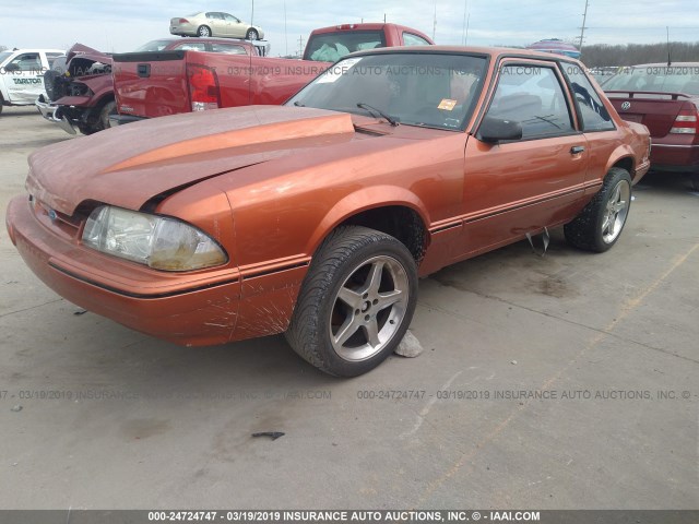 1FABP40A2KF254271 - 1989 FORD MUSTANG LX ORANGE photo 2